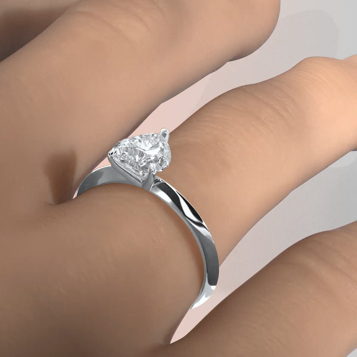 3g 2.2mm Claw Prong Solitaire Style Lab Grown Diamond Engagement Ring IGI Certified 1.00 Ctw.